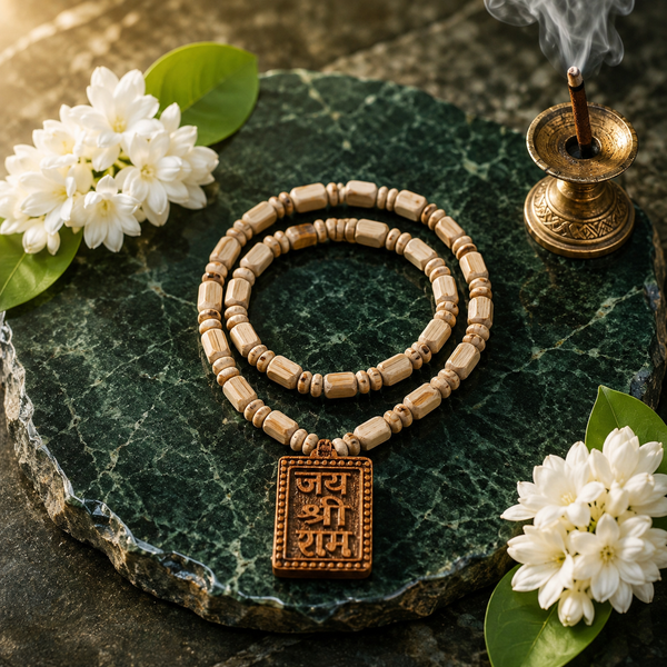 Vrindavan Tulsi Mala with Jai Shri Ram Locket (9 Inch)