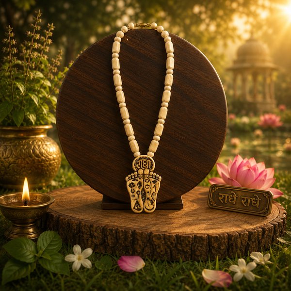 Shri Radha Charan Tulsi Mala Vrindavan (10 Inch)