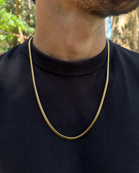 Premium Gold Snake Chain – 18K Shine (Suitable for: Men & Women)