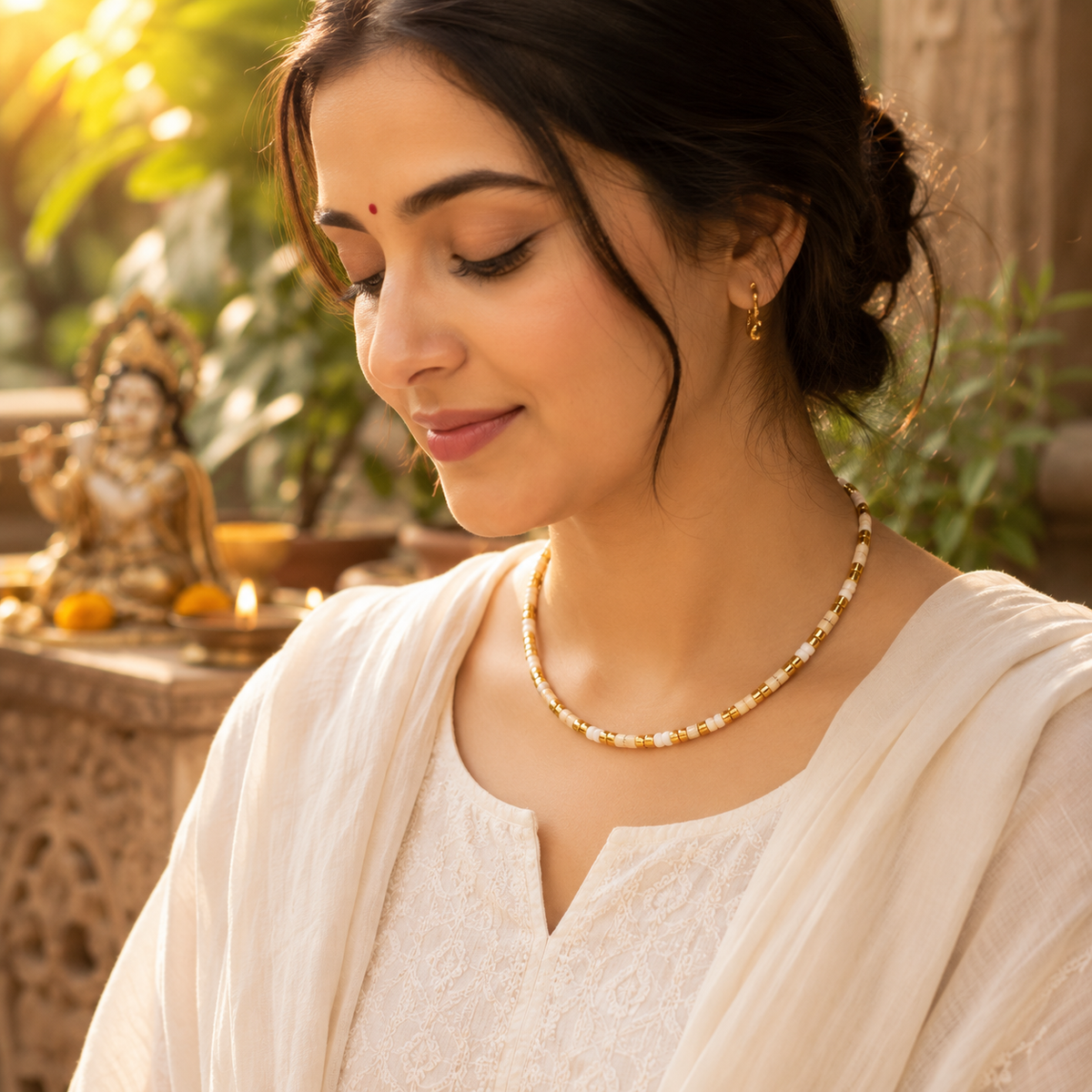 Vrindavan Tulsi Moti Mala (8 Inch)