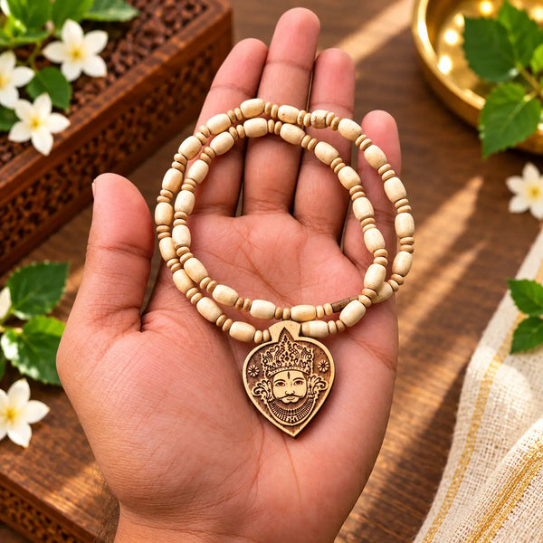 Original Tulsi mala with Shree Khatu Shyam pendant, 9 inch