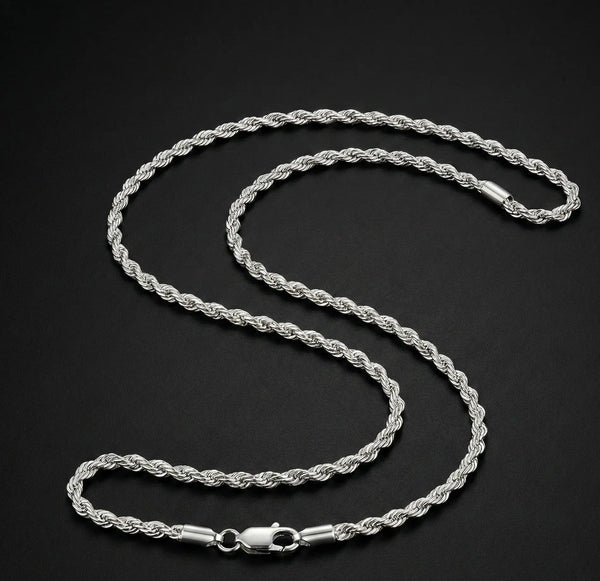 Silver Rope Chain for Men