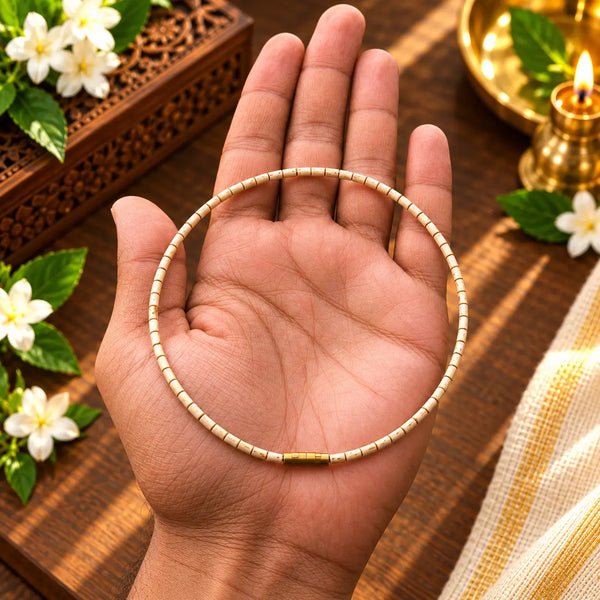 Vrindavan Tulsi mala, single layer kanthi, 8 inch