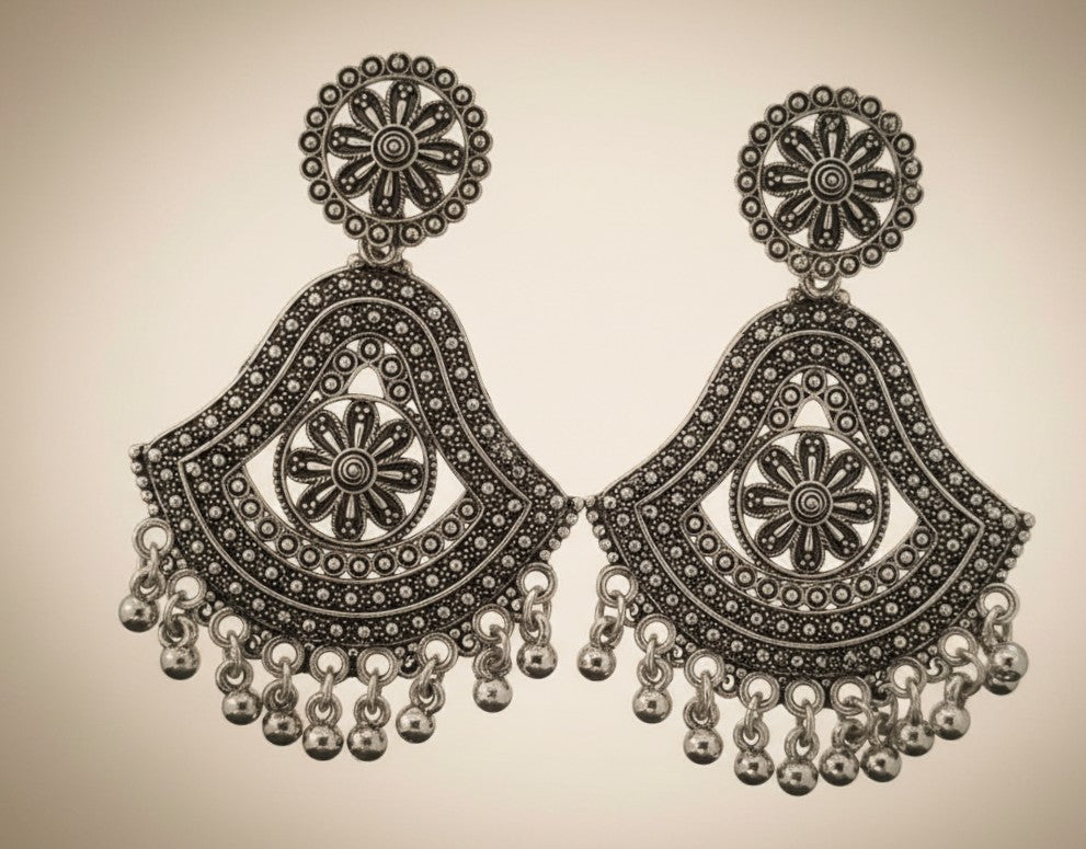 Vintage Bloom Statement Earrings