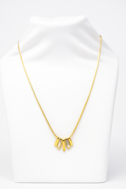 Minimalist Gold Bar Pendant Necklace