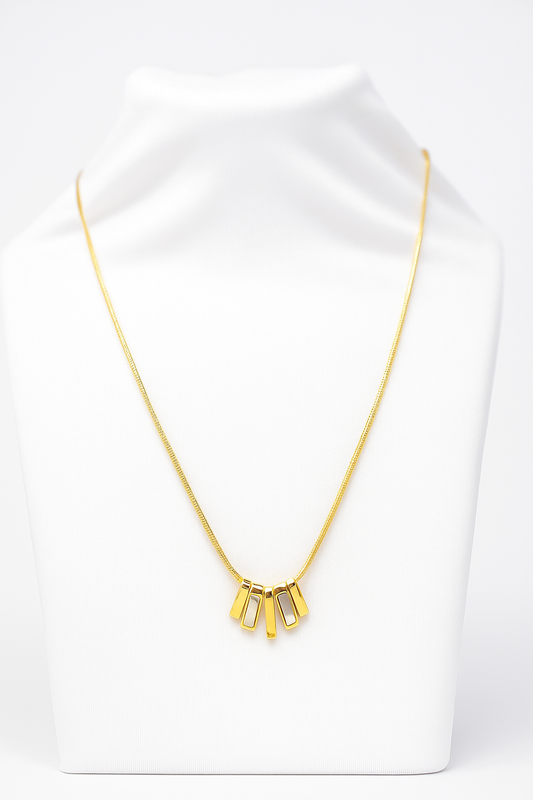 Minimalist Gold Bar Pendant Necklace