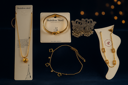 Premium Combo Offer – 1 Necklace, 1 Kada, 1 Bracelet, 1 Earrings Pair, 1 Anklet
