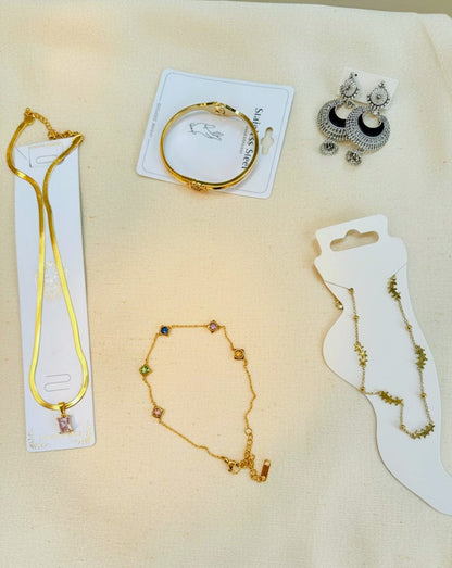 Premium Combo Offer – 1 Necklace, 1 Kada, 1 Bracelet, 1 Earrings, 1 Anklet