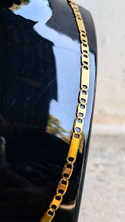 Premium Gold-Plated Figaro Chain for Men | Stylish & Durable Stainless Steel Necklace