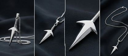 Premium Silver Lightning Bolt Pendant Chain for Men