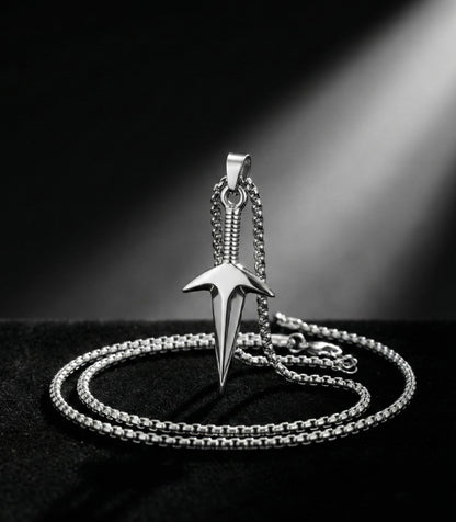 Premium Silver Lightning Bolt Pendant Chain for Men