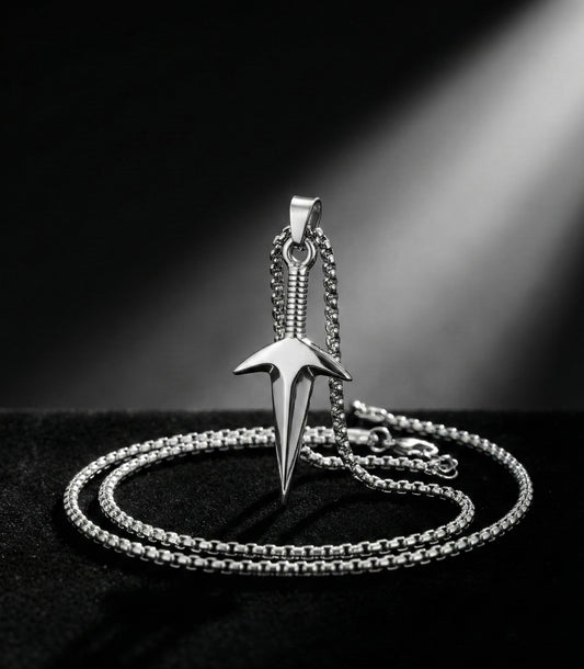 Premium Silver Lightning Bolt Pendant Chain for Men