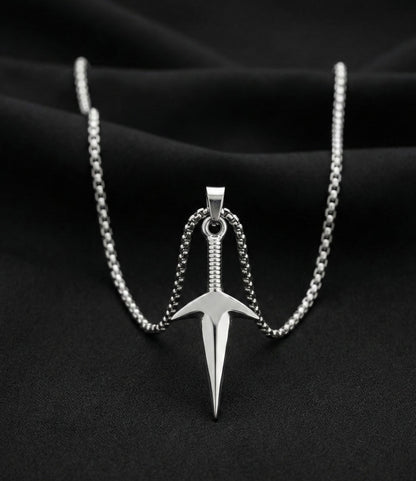 Premium Silver Lightning Bolt Pendant Chain for Men
