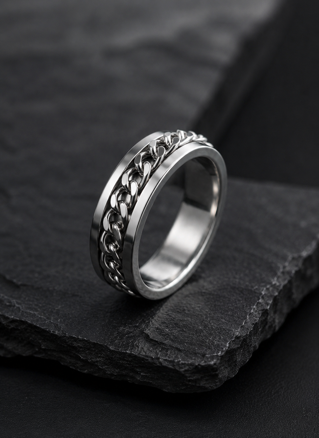 Stainless Steel Chain Ring for Men