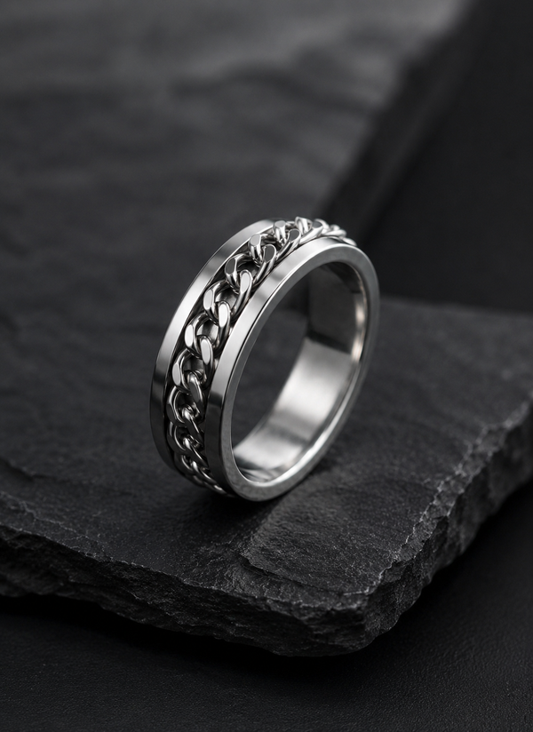 Stainless Steel Chain Ring for Men