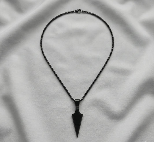 Premium Matte Black Arrow Pendant  for Men