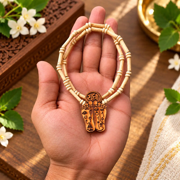 Shri Radha Charan Tulsi mala from Vrindavan, 10 inch