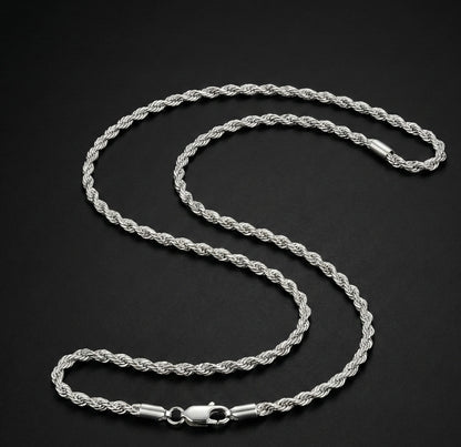 Premium Silver Rope Chain  for Men & Women