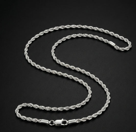 Premium Silver Rope Chain  for Men & Women
