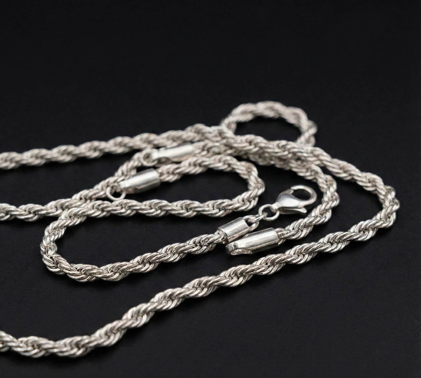 Premium Silver Rope Chain  for Men & Women
